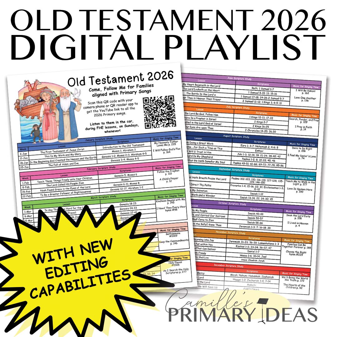 Ideas primarias de Camille: 2026 Lista de reproducción digital del Antiguo Testamento imprimible